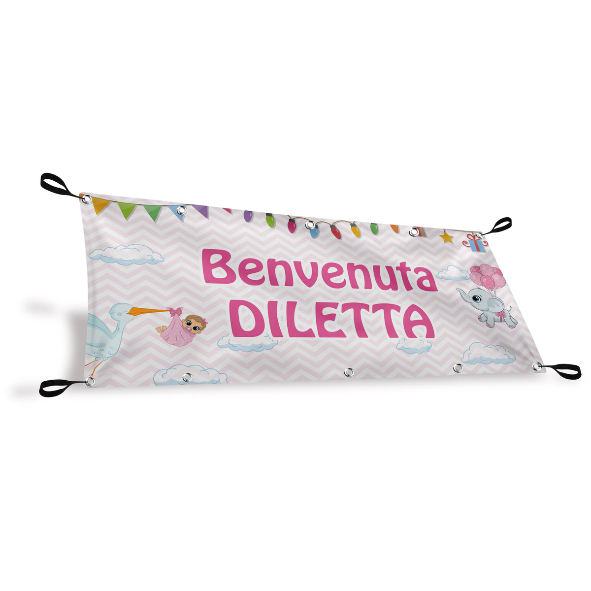 Striscione nascita benvenuta